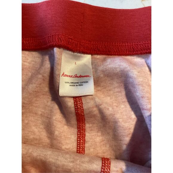 Hanna Andersson Holiday Print Long John Set Top Sz L Red Fair Isle - Picture 7 of 9